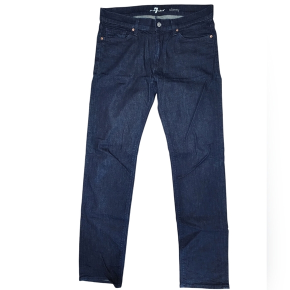 7 FOR ALL MANKIND men's slimmy jeans, size 33, darkwash